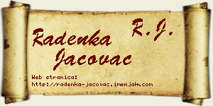 Radenka Jačovac vizit kartica